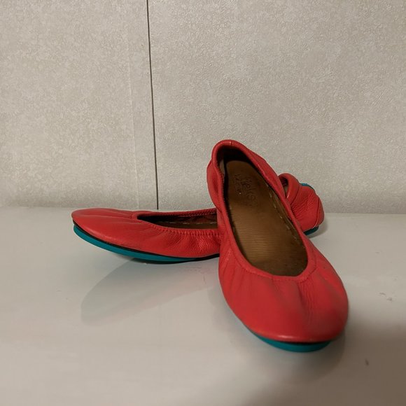 TIEKS by Gavrieli Sz 8 Poppy Leather Ballet Flats Foldable Shoes